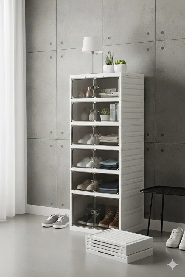 Katlanabilir Portatif Büyük Boy Kapasiteli Taşınabilir Organizer Ayakkabı Düzenleyici